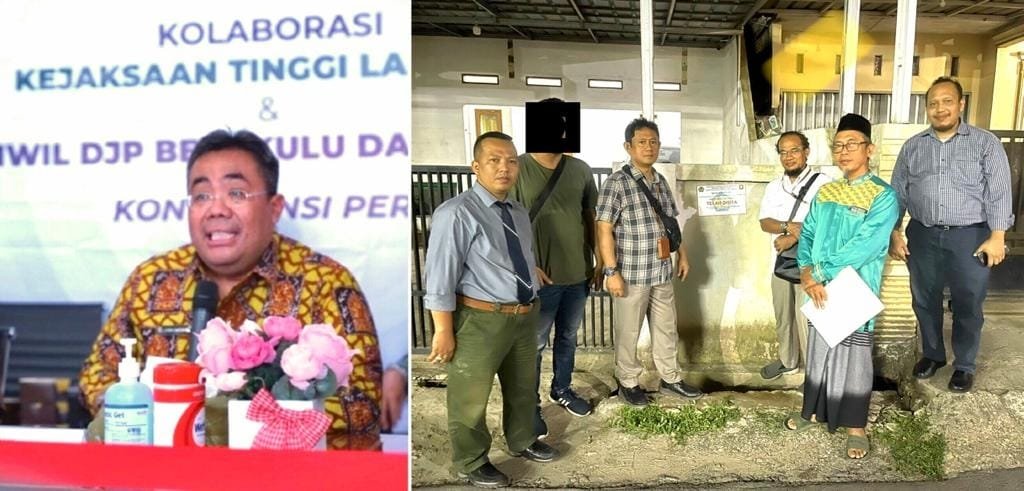 Penyidik PNS Kanwil DJP Bengkulu-lampung saat mengeksekusi aset tersangka